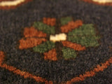 handmade Geometric Kargahi Brown Blue Hand Knotted RECTANGLE 100% WOOL area rug 5x6