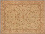 Antique Lavastone Low-Pile Argelia Tan/Tan Wool Rug - 9'5'' x 14'5''