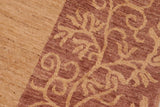 Handmade Kafakz Chobi Ziegler Modern Contemporary Tan Brown Hand Knotted Rectangel Hand Knotted 100% Vegetable Dyed wool area rug 8 x 10