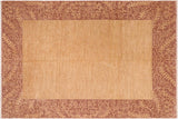 Bohemian Ziegler Alita Tan Brown Hand-Knotted Wool Rug - 7'11'' x 10'3''