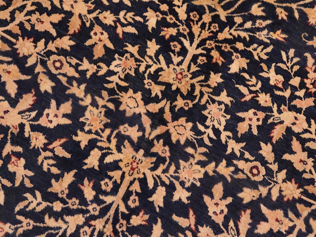 handmade Traditional Kirman Blue Tan Hand Knotted RECTANGLE 100% WOOL area rug 8x10