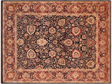 handmade Traditional Anmol Agra Blue Red Hand Knotted RECTANGLE 100% WOOL area rug 8x11