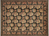 handmade Transitional Basarabian Black Black Hand Knotted RECTANGLE 100% WOOL area rug 9x12