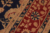 handmade Transitional Kafkaz Chobi Ziegler Blue Red Hand Knotted RECTANGLE 100% WOOL area rug 9 x 12