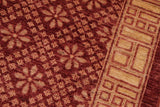 handmade Transitional Kafkaz Chobi Ziegler Red Lt. Gold Hand Knotted RECTANGLE 100% WOOL area rug 9 x 12