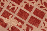 handmade Transitional Kafkaz Chobi Ziegler Red Lt. Tan Hand Knotted RECTANGLE 100% WOOL area rug 8 x 10