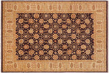 Oriental Ziegler Gregory Purple Tan Hand-Knotted Wool Rug - 9'1'' x 11'10''