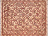handmade Traditional Basan Beige Brown Hand Knotted RECTANGLE 100% WOOL area rug 8x10