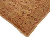 handmade Traditional Antique Gold Tan Hand Knotted RECTANGLE 100% WOOL area rug 9x12
