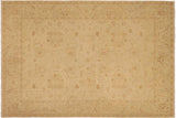 handmade Traditional Kafkaz Chobi Ziegler Beige Brown Hand Knotted RECTANGLE 100% WOOL area rug 9 x 12