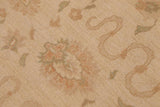 handmade Traditional Kafkaz Chobi Ziegler Beige Nude Hand Knotted RECTANGLE 100% WOOL area rug 9 x 11