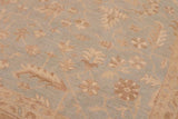handmade Traditional Kafkaz Chobi Ziegler Lt. Blue Lt. Brown Hand Knotted RECTANGLE 100% WOOL area rug 9 x 11