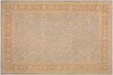 Bohemien Ziegler Loria Blue Brown Hand-Knotted Wool Rug - 8'9'' x 11'5''