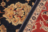 handmade Traditional Kafkaz Chobi Ziegler Navy Red Hand Knotted RECTANGLE 100% WOOL area rug 9 x 11