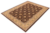 handmade Transitional Kafkaz Chobi Ziegler Brown Tan Hand Knotted RECTANGLE 100% WOOL area rug 9 x 12