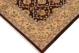 handmade Transitional Kafkaz Chobi Ziegler Brown Tan Hand Knotted RECTANGLE 100% WOOL area rug 9 x 12