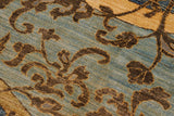 handmade Transitional Kafkaz Chobi Ziegler Blue Gray Hand Knotted RECTANGLE 100% WOOL area rug 9 x 12