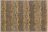 handmade Transitional Kafkaz Chobi Ziegler Blue Gray Hand Knotted RECTANGLE 100% WOOL area rug 9 x 12