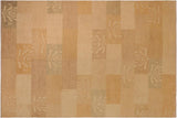 handmade Transitional Kafkaz Chobi Ziegler Tan Brown Hand Knotted RECTANGLE 100% WOOL area rug 10 x 13