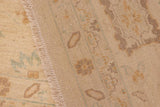 handmade Traditional Kafkaz Chobi Ziegler Tan Brown Hand Knotted RECTANGLE 100% WOOL area rug 10 x 14