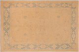 Bohemien Ziegler Hue Tan Blue Hand-Knotted Wool Rug - 10'0'' x 13'7''