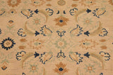 handmade Transitional Kafkaz Chobi Ziegler Tan Green Hand Knotted RECTANGLE 100% WOOL area rug 10 x 14