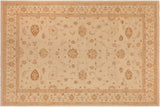 Shabby Chic Ziegler Elinore Tan Brown Hand-Knotted Wool Rug - 9'10'' x 13'11''