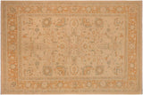 handmade Traditional Kafkaz Chobi Ziegler Tan Rust Hand Knotted RECTANGLE 100% WOOL area rug 10 x 13