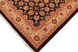 handmade Transitional Kafkaz Chobi Ziegler Brown Beige Hand Knotted RECTANGLE 100% WOOL area rug 6 x 9