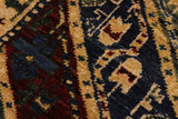handmade Transitional Kafkaz Blue Ivory Hand Knotted RUNNER 100% WOOL area rug 3 x 25