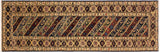 handmade Transitional Kafkaz Blue Ivory Hand Knotted RUNNER 100% WOOL area rug 3 x 25