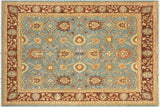 Classic Ziegler Andrew Blue Brown Hand-Knotted Wool Rug - 8'2'' x 9'11''