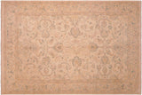 handmade Traditional Kafkaz Chobi Ziegler Beige Gray Hand Knotted RECTANGLE 100% WOOL area rug 6 x 9