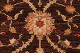 handmade Transitional Kafkaz Chobi Ziegler Brown Beige Hand Knotted RECTANGLE 100% WOOL area rug 8 x 9