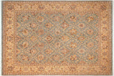 Bohemien Ziegler Lucilla Green Beige Hand-Knotted Wool Rug- 8'1'' x 9'11''