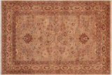 Classic Ziegler Ileen Tan Gray Hand-Knotted Wool Rug - 6'4'' x 9'0''