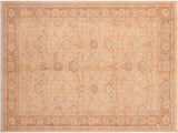 Turkish Knotted Istanbul Jonathan Tan/Brown Wool Rug - 6'1'' x 8'11''