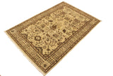 handmade Traditional Kafkaz Chobi Ziegler Tan Lt. Brown Hand Knotted RECTANGLE 100% WOOL area rug 4 x 6