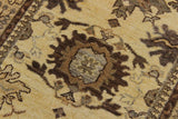 handmade Traditional Kafkaz Gold Tan Hand Knotted RUNNER 100% WOOL area rug 3 x 9