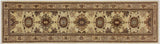 Shabby Chic Ziegler Gerald Gold Tan Hand-Knotted Wool Runner  - 2'6'' x 9'5''