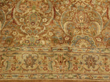 handmade Traditional Qaseem Bond Brown Tan Hand Knotted RECTANGLE 100% WOOL area rug 4x6