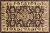 handmade Geometric Kafkaz Chobi Ziegler Brown Ivory Hand Knotted RECTANGLE 100% WOOL area rug 3 x 5