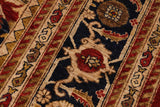 handmade Traditional Kafkaz Chobi Ziegler Rust Blue Hand Knotted RECTANGLE 100% WOOL area rug 9 x 12