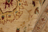 handmade Traditional Kafkaz Chobi Ziegler Beige Gold Hand Knotted RECTANGLE 100% WOOL area rug 9 x 12