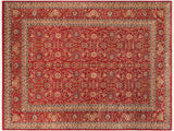 handmade Traditional New Asif Red Green Hand Knotted RECTANGLE 100% WOOL area rug 10x14