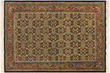 Oriental Ziegler Charlie Blue Red Hand-Knotted Wool Rug - 3'9'' x 5'9''