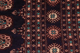 handmade Geometric Bokhara Blue Blue Hand Knotted RECTANGLE 100% WOOL area rug 8x10