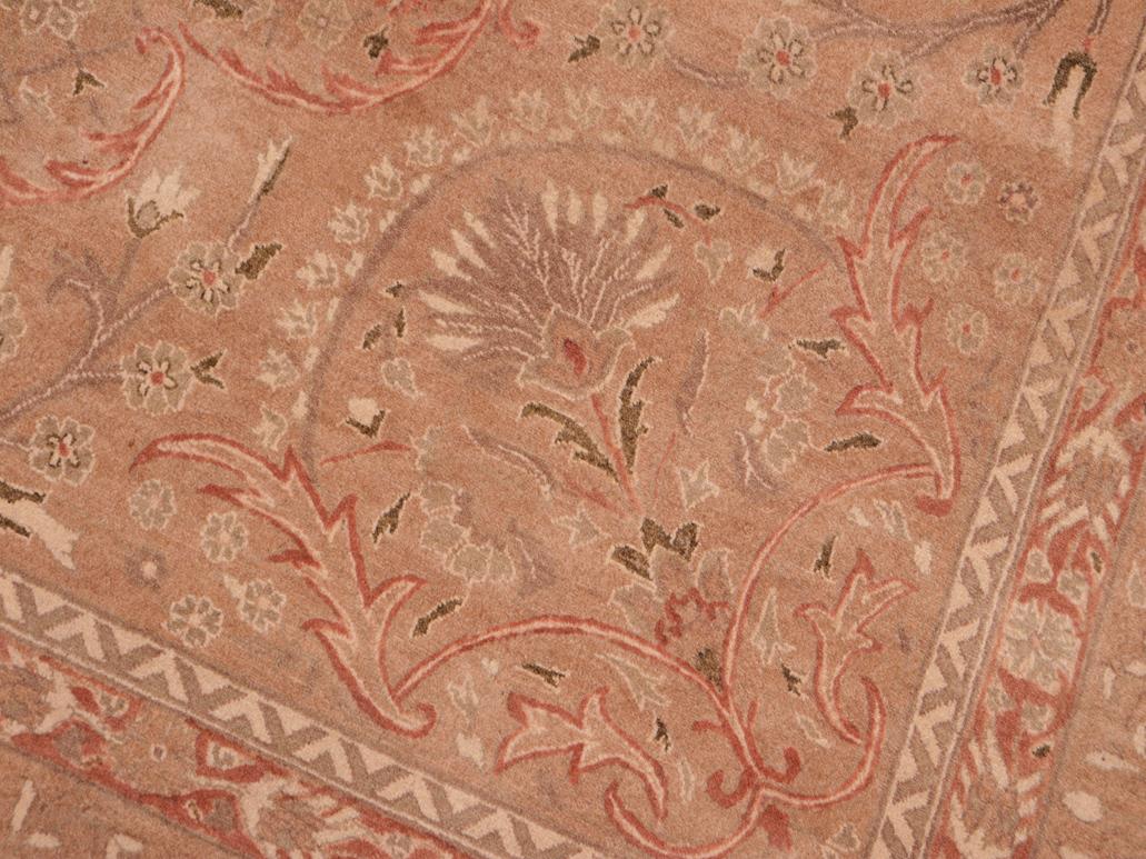 handmade Traditional Tajdar Tan Tan Hand Knotted RECTANGLE 100% WOOL area rug 8x9