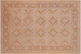 Shabby Chic Ziegler Virgil Tan Brown Hand-Knotted Wool Rug - 5'10'' x 9'2''