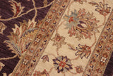 handmade Traditional Kafkaz Chobi Ziegler Purple Beige Hand Knotted RECTANGLE 100% WOOL area rug 9 x 12